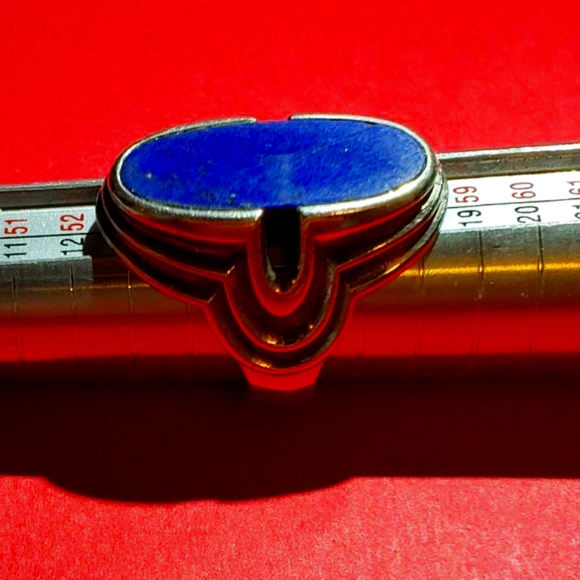 Vintage 925 Lapis Lazuli Ring - Picture 3 of 6